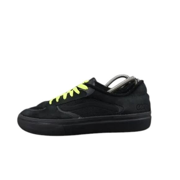 Vans Shoes Mens 6.5 Sneakers Rowley Pro Skate Black Leather Wafflecup Ultracush - Picture 4 of 16